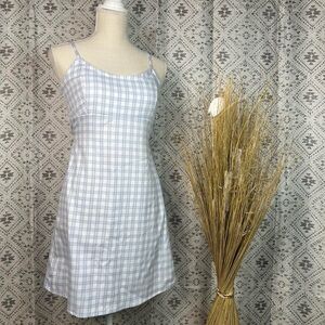 Pacsun John Galt Blue Plaid Mini Dress *check measurements*